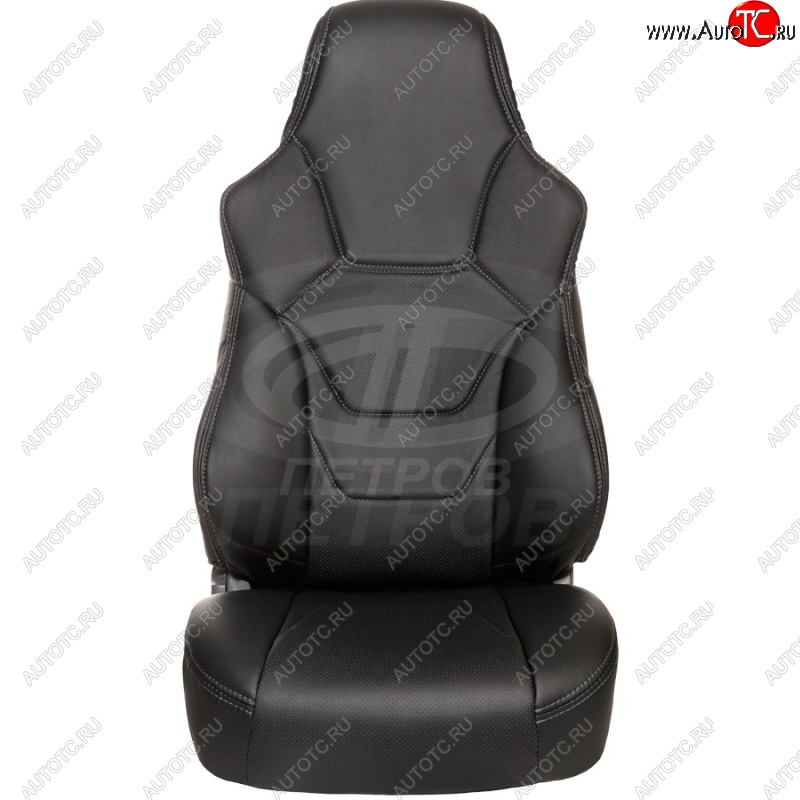 5 599 р. Чехлы (экокожа) ПЕТРОВ R.SPORT  Лада Веста ( 2180,  SW 2181) - Веста Кросс ( 2181,  2180) (черный/черный)  с доставкой в г. Майкоп