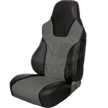 6 799 р. Чехлы (экокожа) ПЕТРОВ R.SPORT Лада 2112 хэтчбек (1999-2008) (черный/серый)  с доставкой в г. Майкоп. Увеличить фотографию 2