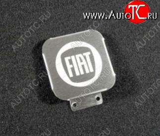 1 999 р. Заглушка на фаркоп с логотипом Fiat (на фаркопы TCC, нержавеющая сталь) TCC  Fiat Fullback (2016-2018)  с доставкой в г. Майкоп