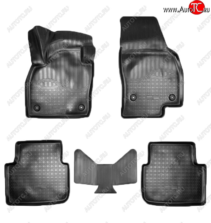 2 569 р. Коврики салонные Noplast (3D)  Skoda Kamiq (2019-2025) (Черные)  с доставкой в г. Майкоп