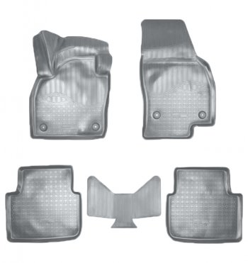 Коврики салонные Noplast (3D) Skoda Kamiq (2019-2025) (Серые)