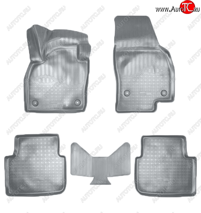 3 299 р. Коврики салонные Noplast (3D)  Skoda Kamiq (2019-2025) (Серые)  с доставкой в г. Майкоп