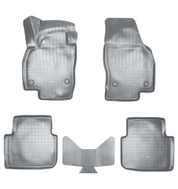 Коврики салонные Noplast (3D) Skoda Scala (2019-2025) (Серые)