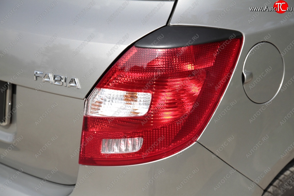1 209 р. Реснички на фонари RA  Skoda Combi  универсал (2010-2013) (Неокрашенные)  с доставкой в г. Майкоп