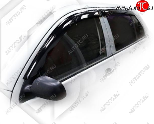 2 099 р. Дефлектора окон CA-Plastic Skoda Fabia Mk1 хэтчбек рестайлинг (2004-2008) (Classic полупрозрачный, Без хром.молдинга)  с доставкой в г. Майкоп