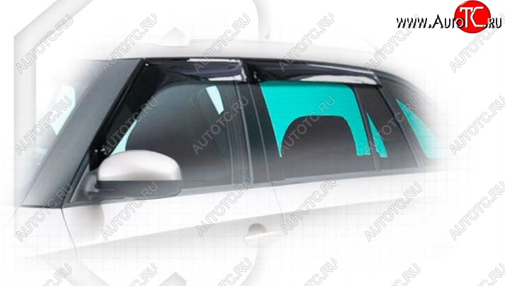 2 099 р. Дефлектора окон CA-Plastic Skoda Fabia Mk2 универсал рестайлинг (2010-2014) (Classic полупрозрачный)  с доставкой в г. Майкоп