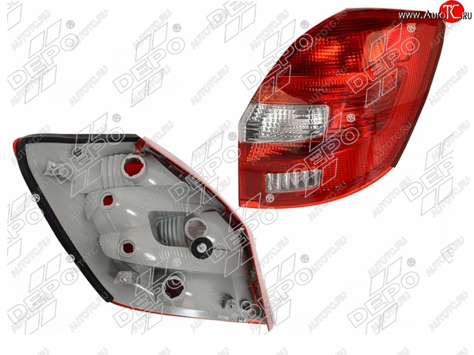 6 199 р. Правый фонарь задний DEPO Skoda Fabia Mk2 хэтчбэк дорестайлинг (2007-2010)  с доставкой в г. Майкоп