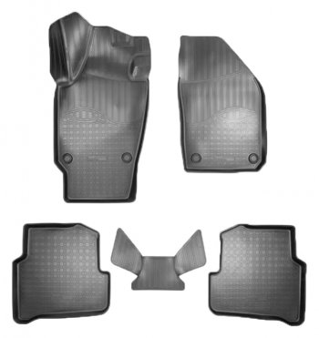 Коврики салонные Noplast (3D) Skoda Fabia  Mk3 (2014-2018) универсал дорестайлинг, хэтчбэк дорестайлинг (Черные)
