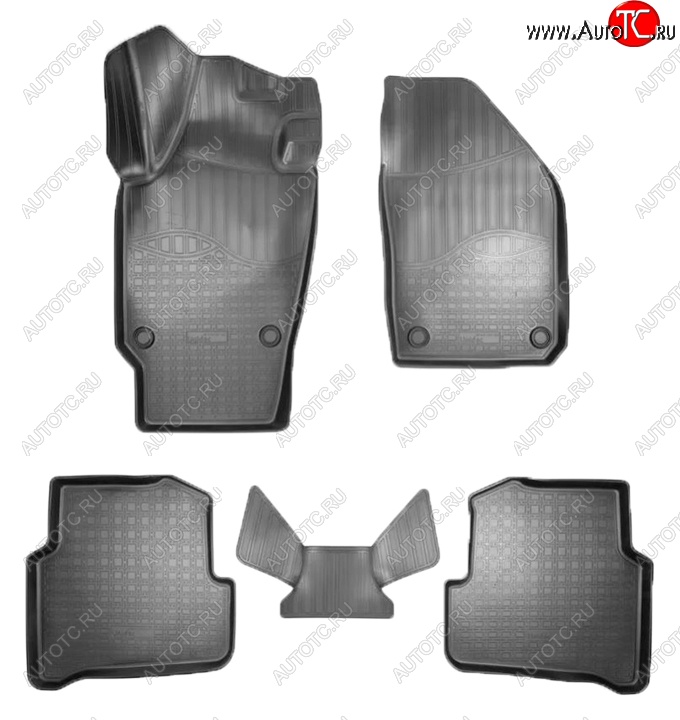 2 499 р. Коврики салонные Noplast (3D)  Skoda Fabia  Mk3 (2014-2018) универсал дорестайлинг, хэтчбэк дорестайлинг (Черные)  с доставкой в г. Майкоп