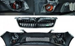38 349 р. Передний бампер RS Style Skoda Fabia Mk2 хэтчбэк дорестайлинг (2007-2010) (Неокрашенный)  с доставкой в г. Майкоп. Увеличить фотографию 3