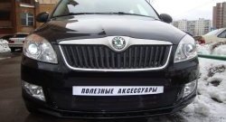 1 469 р. Сетка на бампер (рестайлинг) Russtal (черная) Skoda Fabia Mk2 хэтчбэк дорестайлинг (2007-2010)  с доставкой в г. Майкоп. Увеличить фотографию 3