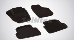 Износостойкие коврики в салон SeiNtex Premium 3D 4 шт. (ворсовые, черные) Skoda Fabia  Mk2 (2007-2010) универсал дорестайлинг, хэтчбэк дорестайлинг
