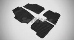 Износостойкие коврики в салон с рисунком Сетка SeiNtex Premium 4 шт. (резина) Skoda Fabia  Mk2 (2007-2010) универсал дорестайлинг, хэтчбэк дорестайлинг