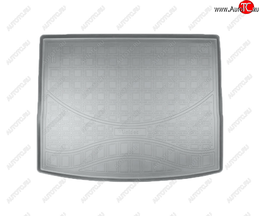 2 389 р. Коврик багажника Norplast Unidec (4х4 с органайзером)  Skoda Karoq  NU7 (2017-2021) дорестайлинг (Цвет: серый)  с доставкой в г. Майкоп