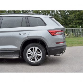 13 399 р. Защита заднего бампера d75х42 дуга Russtal Skoda Kodiaq NU7 дорестайлинг (2017-2021)  с доставкой в г. Майкоп. Увеличить фотографию 3