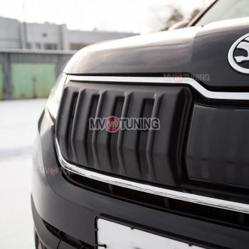 3 589 р. Заглушка решетки радиатора (2 штуки, шагрень) MV-Tuning Skoda Kodiaq NU7 дорестайлинг (2017-2021) (Текстурная поверхность)  с доставкой в г. Майкоп. Увеличить фотографию 3