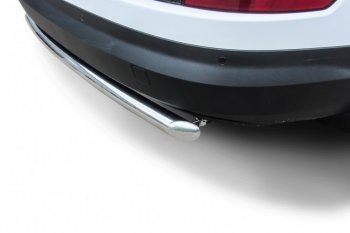 10 299 р. Защита заднего бампера Slitkoff (Ø 57 мм)  Skoda Kodiaq  NU7 (2017-2021) дорестайлинг (Нержавеющая сталь)  с доставкой в г. Майкоп. Увеличить фотографию 3