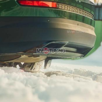 4 199 р. Имитация насадок глушителя MV-Tuning Skoda Kodiaq NU7 дорестайлинг (2017-2021) (Неокрашенные)  с доставкой в г. Майкоп. Увеличить фотографию 3