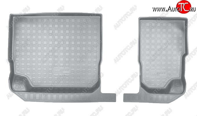 919 р. Коврики салонные Noplast (3D, 3 ряд)  Skoda Kodiaq  NU7 (2017-2021) дорестайлинг (Серые)  с доставкой в г. Майкоп
