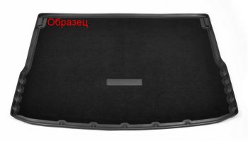 Комбинированый коврик с повышенной износостойкостью в багажник Unidec (полиуретан, текстиль) Skoda Kodiaq  NU7 (2017-2021) дорестайлинг (Черный)