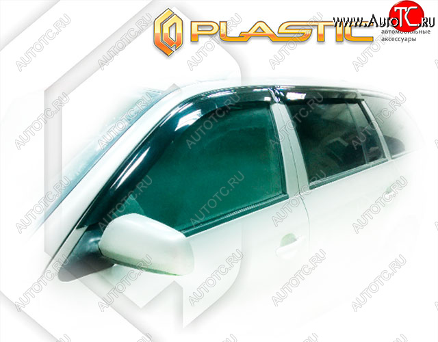 2 079 р. Комплект дефлекторов окон CA Plastic Skoda Octavia Tour A4 1U5 универсал дорестайлинг (1996-2000) (Classic полупрозрачный, Без хром.молдинга)  с доставкой в г. Майкоп