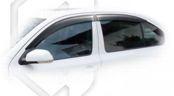 2 079 р. Дефлектора окон CA-Plastiс  Skoda Octavia  A5 (2004-2013) дорестайлинг лифтбэк, дорестайлинг универсал, лифтбэк рестайлинг, рестайлинг универсал (Classic полупрозрачный, без хром. молдинга )  с доставкой в г. Майкоп. Увеличить фотографию 2