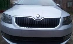 2 569 р. Сетка (для комплектации Ambition, Elegance) на бампер Russtal (черная) Skoda Octavia A7 дорестайлинг лифтбэк (2012-2017)  с доставкой в г. Майкоп. Увеличить фотографию 4