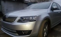 2 699 р. Сетка (для комплектации Ambition, Elegance) на бампер Russtal (хром) Skoda Octavia A7 дорестайлинг лифтбэк (2012-2017)  с доставкой в г. Майкоп. Увеличить фотографию 2
