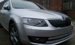 2 699 р. Сетка (для комплектации Ambition, Elegance) на бампер Russtal (хром) Skoda Octavia A7 дорестайлинг лифтбэк (2012-2017)  с доставкой в г. Майкоп. Увеличить фотографию 3