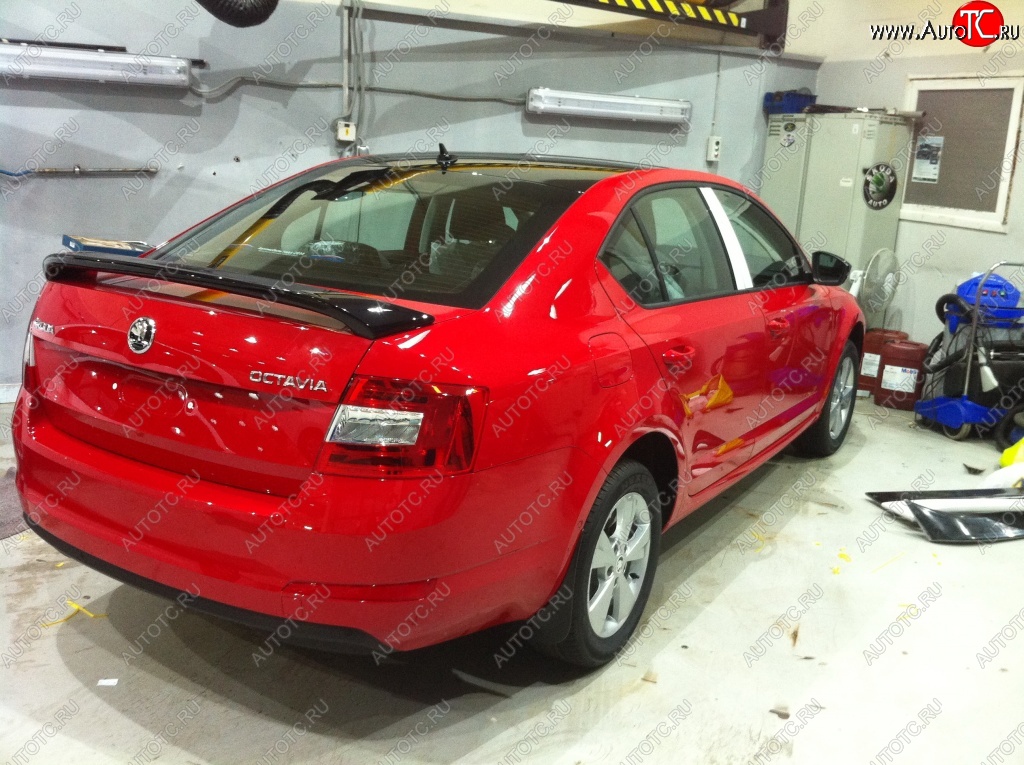 2 649 р. Спойлер LitCompany Skoda Octavia A7 дорестайлинг лифтбэк (2012-2017) (Неокрашенный)  с доставкой в г. Майкоп