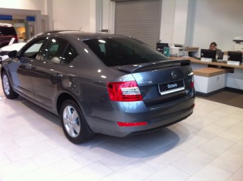 2 649 р. Спойлер LitCompany Skoda Octavia A7 дорестайлинг лифтбэк (2012-2017) (Неокрашенный)  с доставкой в г. Майкоп. Увеличить фотографию 3