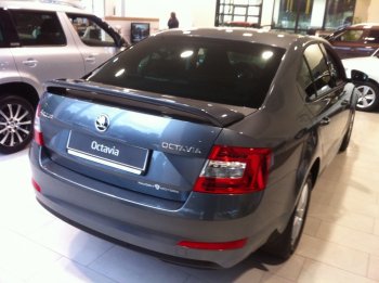 2 649 р. Спойлер LitCompany Skoda Octavia A7 дорестайлинг лифтбэк (2012-2017) (Неокрашенный)  с доставкой в г. Майкоп. Увеличить фотографию 4