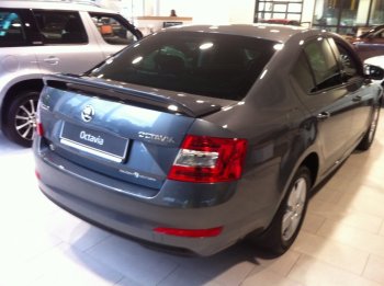 2 649 р. Спойлер LitCompany Skoda Octavia A7 дорестайлинг лифтбэк (2012-2017) (Неокрашенный)  с доставкой в г. Майкоп. Увеличить фотографию 5