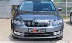 1 999 р. Вставки в нижнюю часть бампера в стиле RS Skoda Octavia A7 дорестайлинг универсал (2012-2017) (Неокрашенные)  с доставкой в г. Майкоп. Увеличить фотографию 3