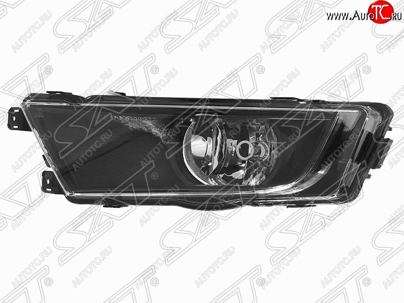 1 279 р. Левая противотуманная фара SAT (черная) Skoda Octavia A7 дорестайлинг универсал (2012-2017)  с доставкой в г. Майкоп