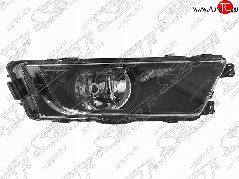 1 359 р. Правая противотуманная фара SAT (черная) Skoda Octavia A7 дорестайлинг лифтбэк (2012-2017)  с доставкой в г. Майкоп
