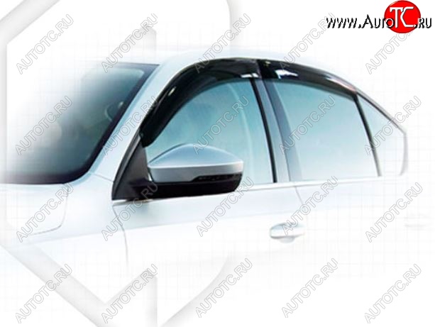 1 999 р. Дефлектора окон CA-Plastic Skoda Octavia A7 дорестайлинг лифтбэк (2012-2017) (Classic полупрозрачный, Без хром.молдинга)  с доставкой в г. Майкоп