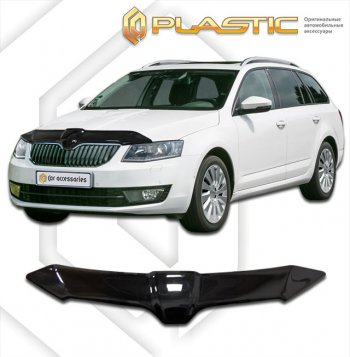 Дефлектор капота CA-Plastiс Skoda Octavia A7 дорестайлинг лифтбэк (2012-2017)