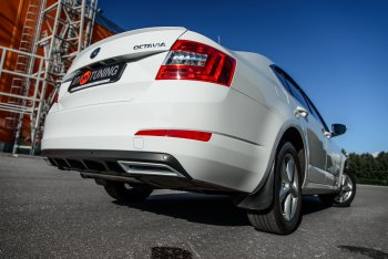 2 879 р. Накладка бампера (диффузор) MV-Tuning  Skoda Octavia  A7 (2012-2020) дорестайлинг лифтбэк, рестайлинг лифтбэк (Поверхность шагрень)  с доставкой в г. Майкоп. Увеличить фотографию 4