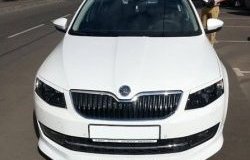5 999 р. Накладка на передний бампер CT Skoda Octavia A7 дорестайлинг лифтбэк (2012-2017) (Неокрашенная)  с доставкой в г. Майкоп. Увеличить фотографию 2