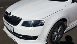 5 999 р. Накладка на передний бампер CT Skoda Octavia A7 дорестайлинг лифтбэк (2012-2017) (Неокрашенная)  с доставкой в г. Майкоп. Увеличить фотографию 3
