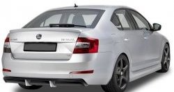 5 999 р. Накладка на задний бампер CT Skoda Octavia A7 дорестайлинг универсал (2012-2017) (Неокрашенная)  с доставкой в г. Майкоп. Увеличить фотографию 2