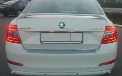 5 999 р. Накладка на задний бампер CT Skoda Octavia A7 дорестайлинг универсал (2012-2017) (Неокрашенная)  с доставкой в г. Майкоп. Увеличить фотографию 4