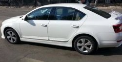 5 999 р. Пороги накладки CT Skoda Octavia A7 дорестайлинг лифтбэк (2012-2017) (Неокрашенные)  с доставкой в г. Майкоп. Увеличить фотографию 4