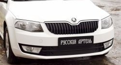 759 р. Реснички на фары RA Skoda Octavia A7 дорестайлинг лифтбэк (2012-2017) (Неокрашенные)  с доставкой в г. Майкоп. Увеличить фотографию 5