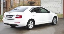 829 р. Реснички на фонари RA Skoda Octavia A7 дорестайлинг лифтбэк (2012-2017) (Неокрашенные)  с доставкой в г. Майкоп. Увеличить фотографию 2