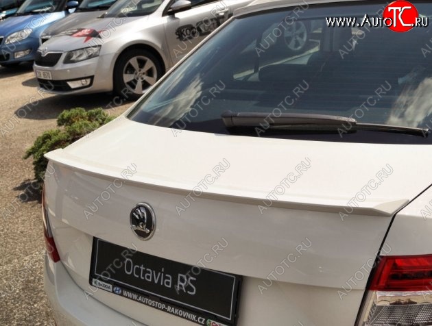 3 499 р. Лип спойлер CT Skoda Octavia A7 дорестайлинг лифтбэк (2012-2017) (Неокрашенный)  с доставкой в г. Майкоп