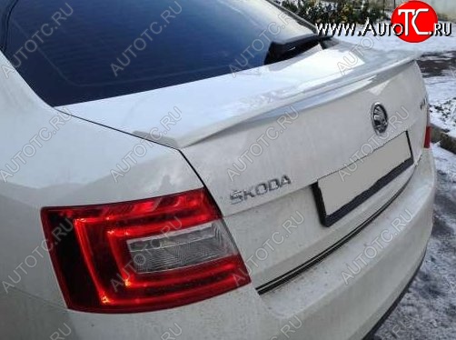 3 699 р. Лип спойлер RS Style Skoda Octavia A7 дорестайлинг лифтбэк (2012-2017) (Неокрашенный)  с доставкой в г. Майкоп