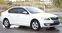 1 039 р. Зимняя заглушка решетки переднего бампера РА Skoda Octavia A7 дорестайлинг лифтбэк (2012-2017)  с доставкой в г. Майкоп. Увеличить фотографию 3