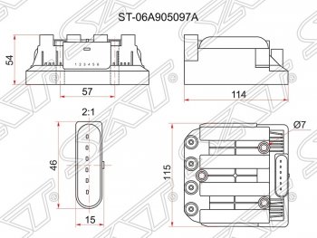 Катушка зажигания SAT (модуль) Volkswagen Golf 4 (1997-2003)